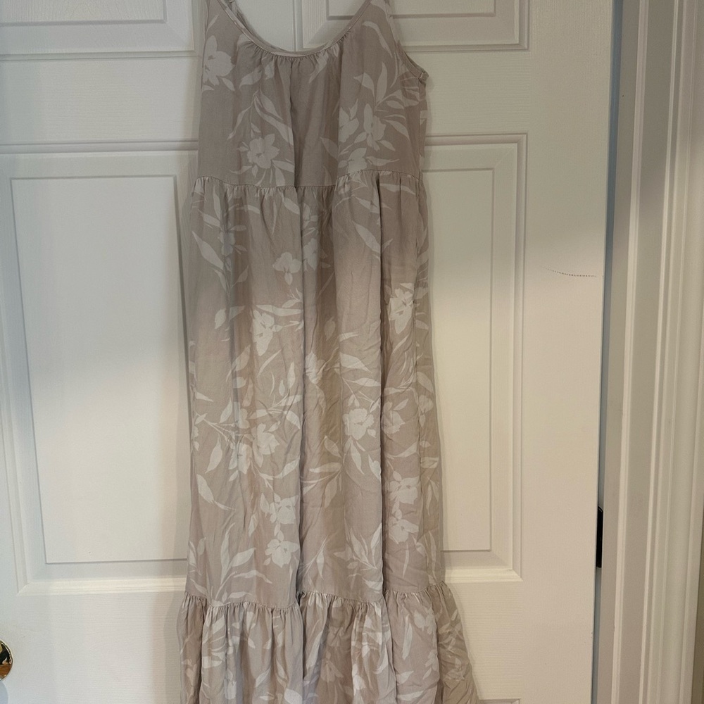 Z Supply Beige and White Floral Dress